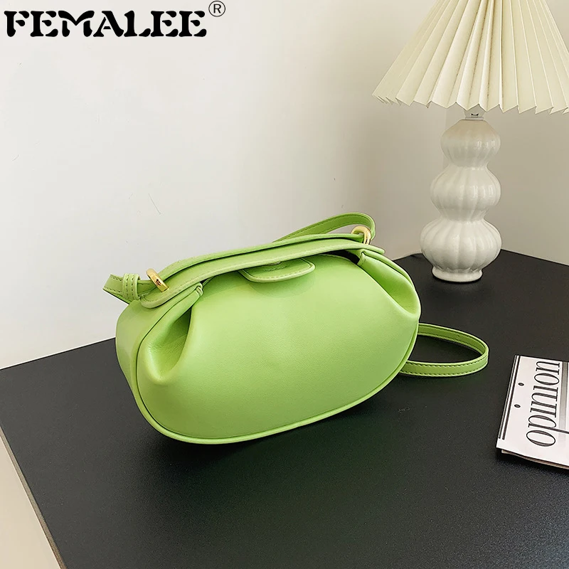 

Bags For Women Pea Cloud bag Ruched Candy Color Single Shoulder Bag Women Crossbody Bags Luxury Handbag And Purse Day Clutches