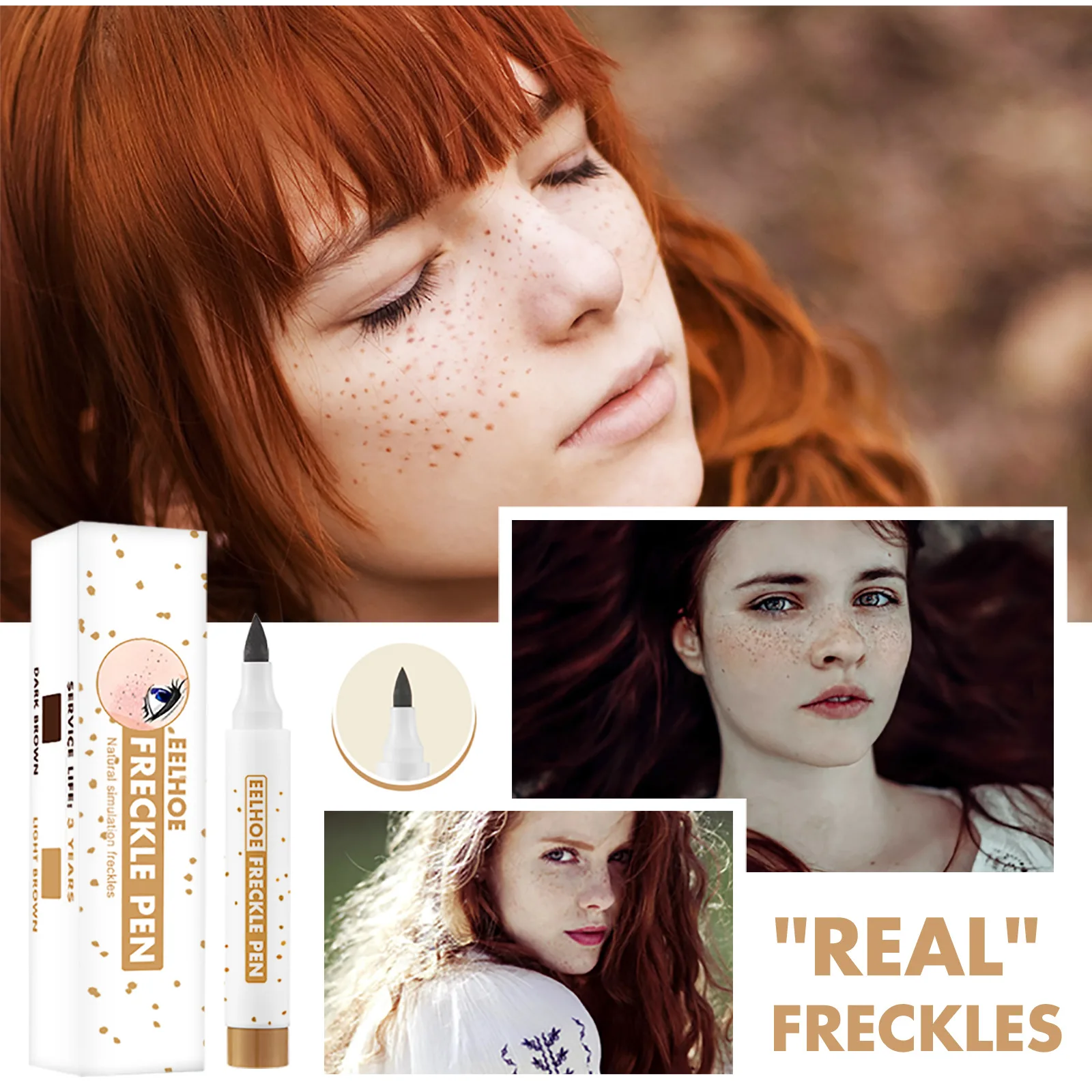 

Natural Simulation Freckle Pen Color Rendering Waterproof Easy Coloring Without Taking Off Makeup Face Makeup Freckle Pen