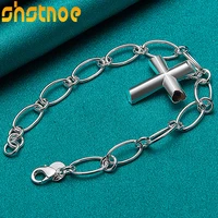 925 sterling silver cross heart pendant bracelet for women party engagement wedding birthday gift fashion charm jewelry