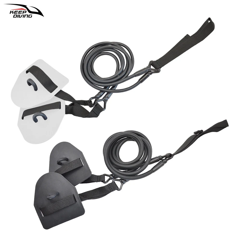 

Indoor Swimming Training Rope Equipment Hand Webbed Pull Rope Resistance Band Swimming Stroke Arm Strength Training Fins Bands