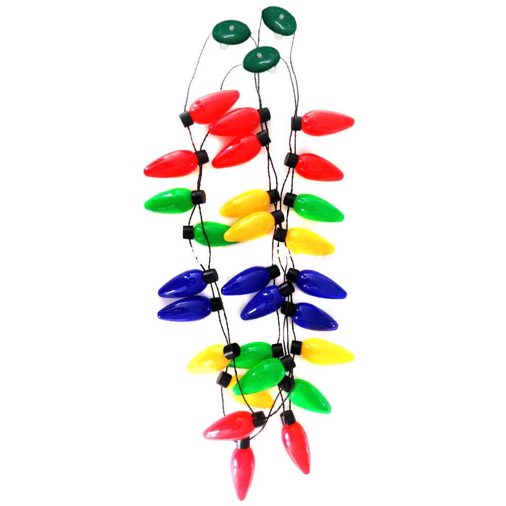 

Праздничное ожерелье со светодиодной подсветкой, светящееся ожерелье с лампочками для рождественской вечеринки для взрослых и детей