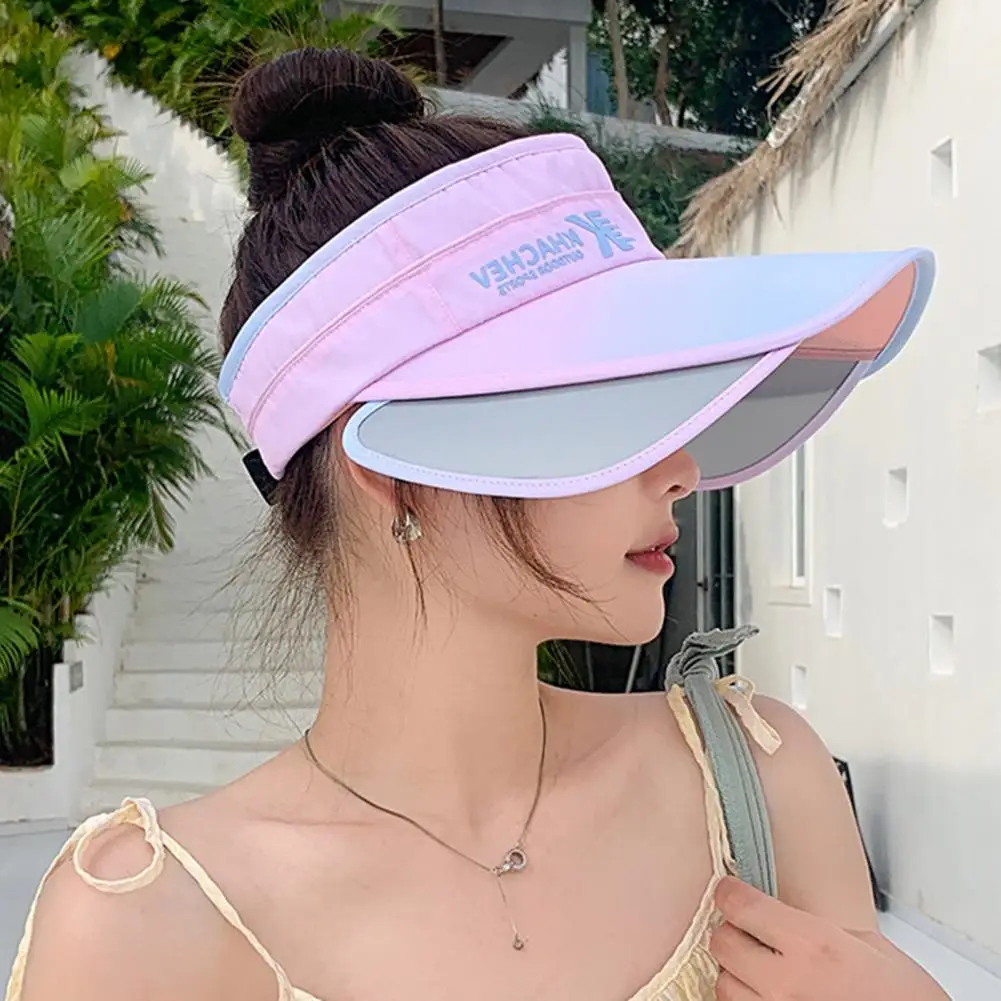 

Chic Sport Hat Breathable Washable Summer Extended Widen Brim Sunshade Hat Foldable Women Hat Costume Accessories