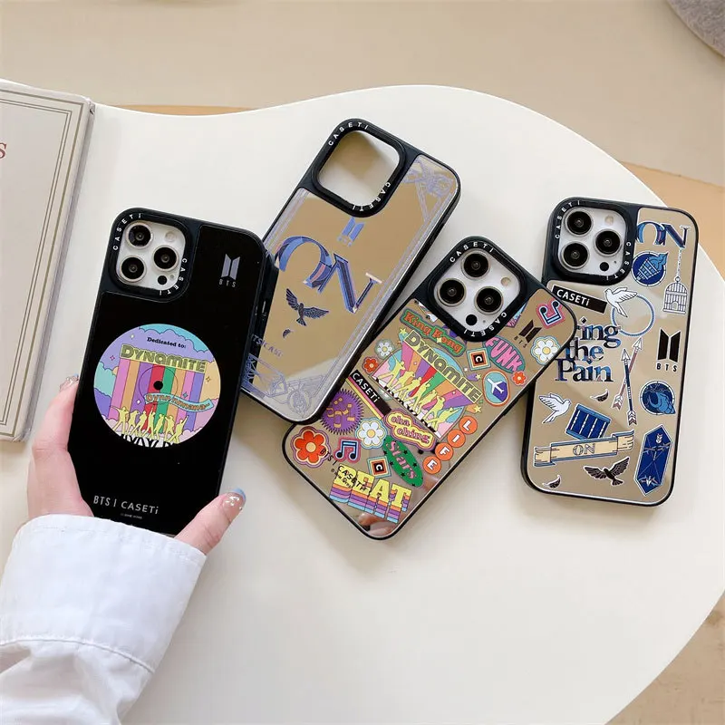 

CASETIFY Graffiti Tape B-BT21 Phone Cases For IPhone 14/13/12/11/X/XR/XS 14/13/12/11 Pro Max XS MAX Shockproof Soft Back Cover