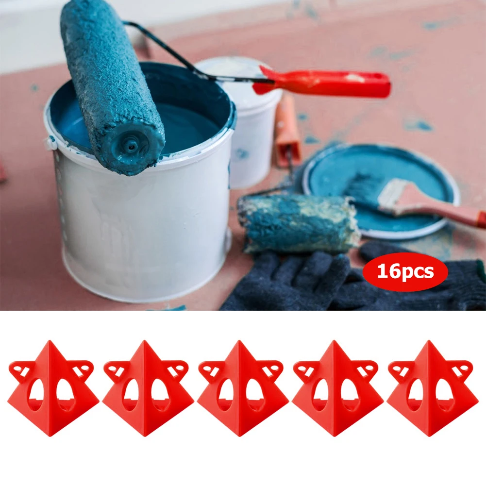 

16pcs Mini Paint Stands Tool Triangle Paint Pads Feet for Woodworking Carpenter Woodworking Multifunctional Accessories