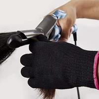 1 pcs professional heat resistant glove hair styling tool for curling straight flat iron black heat glove for curling iron