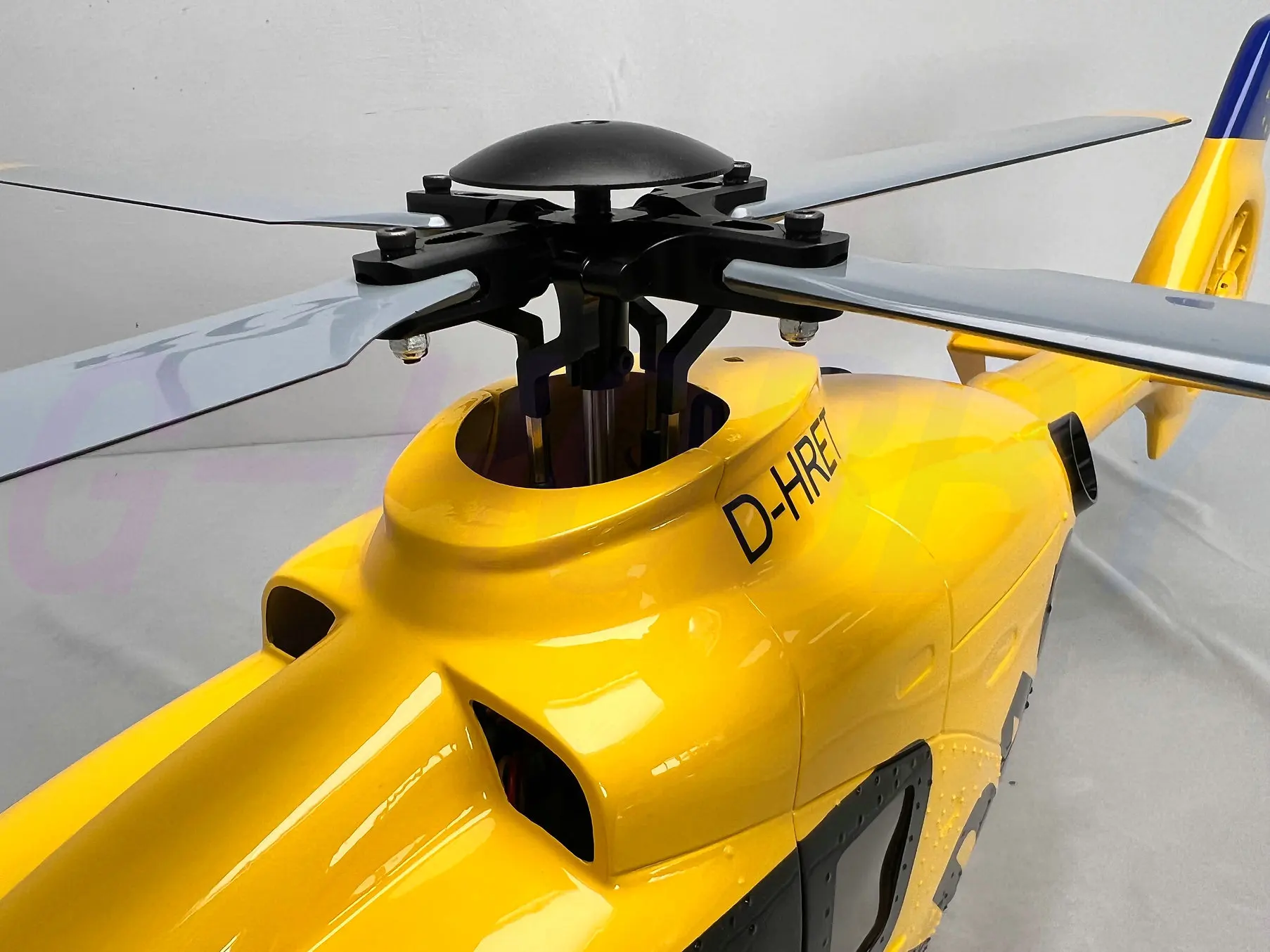 Фото Roban RTF 450 Размер EC135 Желтый Синий Хвост RC Вертолет 4 лопасти Модель X2 №5