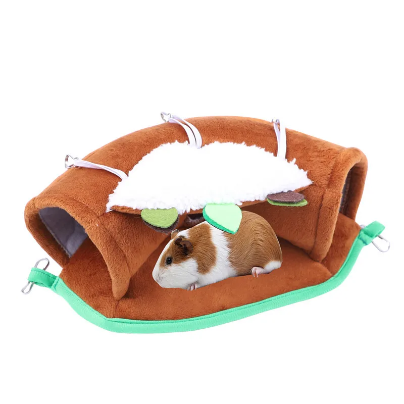 

Hamster Tunnel Hammock Toys Warm Bed House for Small Animals Sleeping Nest Hideout Guinea Pig Squirrel Ferret Rat