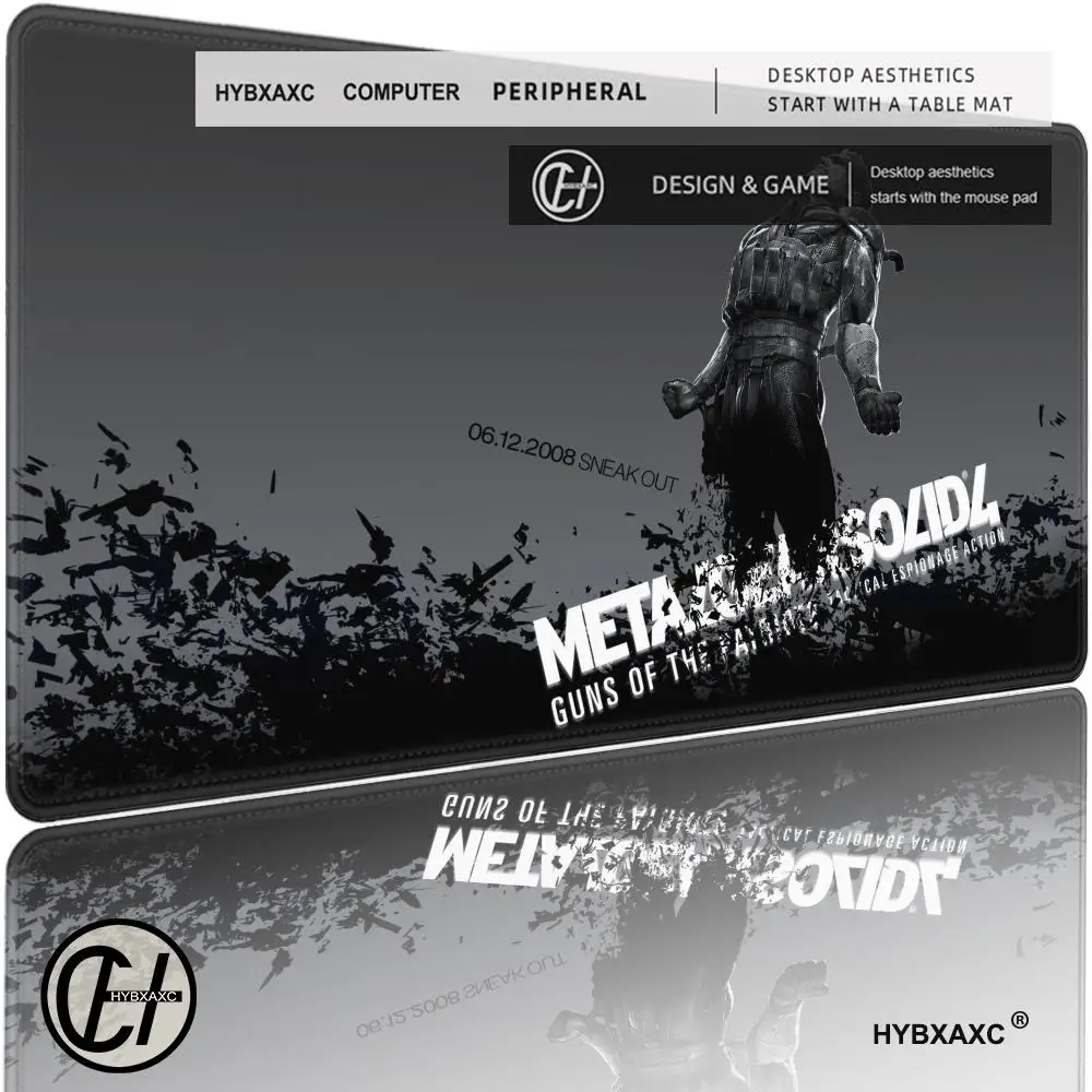 Фото Коврик для мыши Metal Gear Solid, офисный, для ПК, HD, аниме, геймерский, для клавиатуры, для ноутбука, игровые аксессуары, настольный коврик XXL HYBXAXC №1