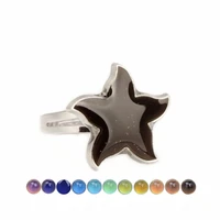 bauhiniabig starfish mood ring color change adjustable emotion feeling changeable temperature ring jewelry for birthday gift