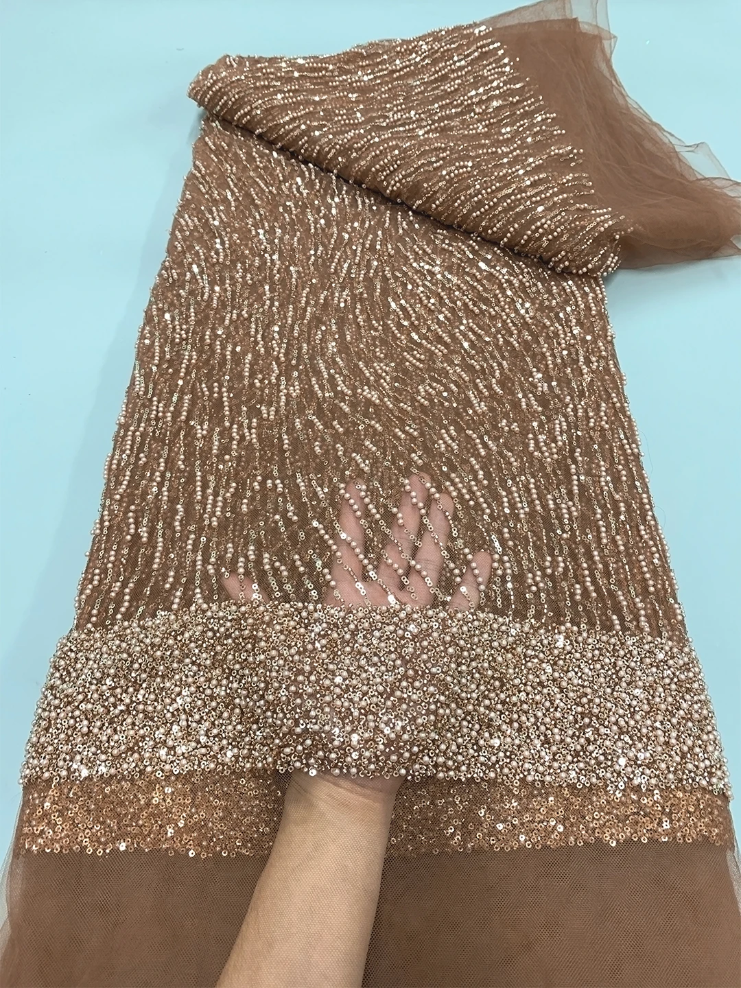 Нигерийские бусины жемчуг кружевная ткань 2024 французская Тяжелая ручная работа