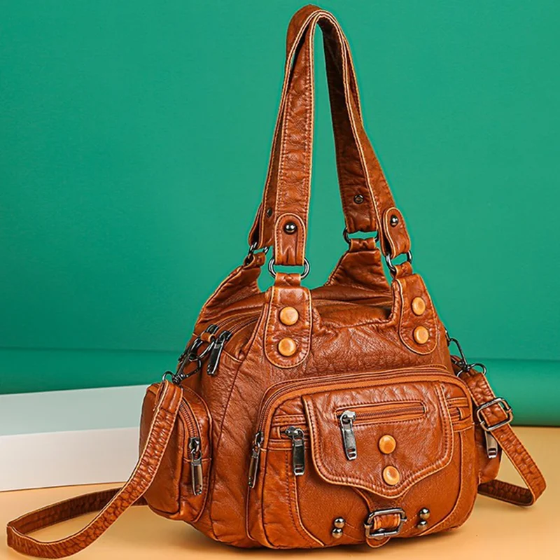 

New Fashion High Quality Woman Messenger Bag Luxury Soft Leather Handbags Women's Bags Designer Famous Brand Women Shoulder Tote