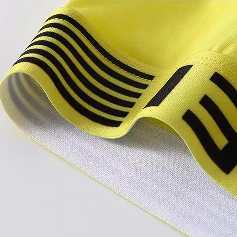 FK Classic Boxers Shorts Breathable Splicing Cotton Men's underwear Fashion low waist underpants Black Printing Panties For Men