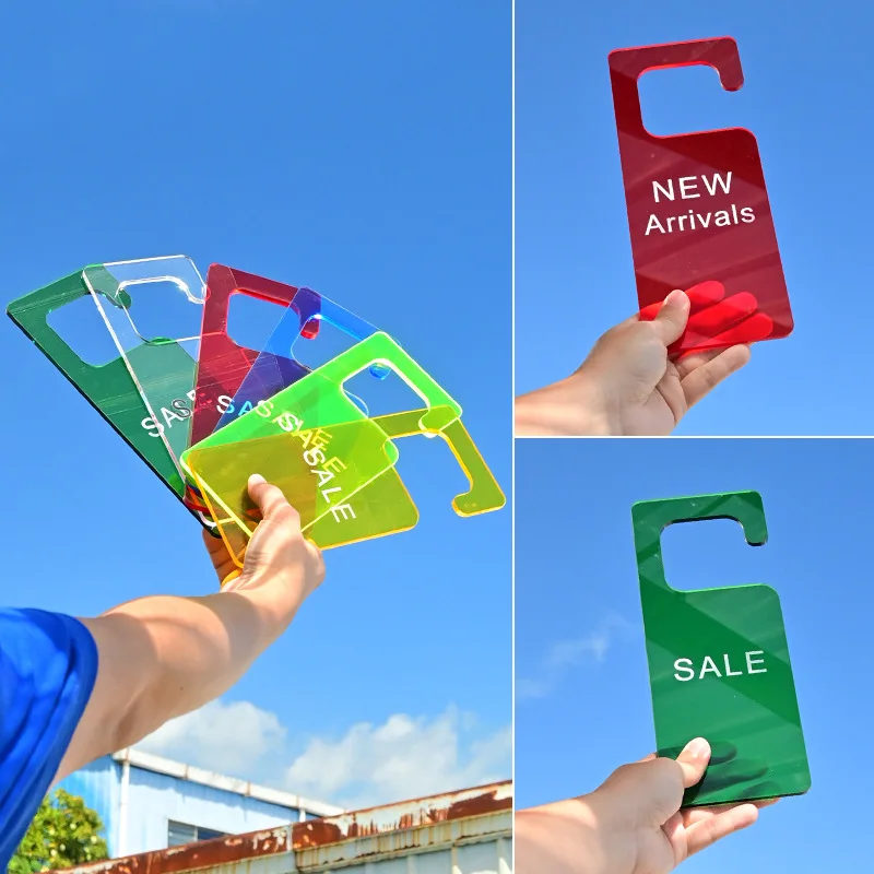 

Korean Clothing Store Acrylic Advertising Hang Tag Discount Promotion Acrylic Hanging Tag