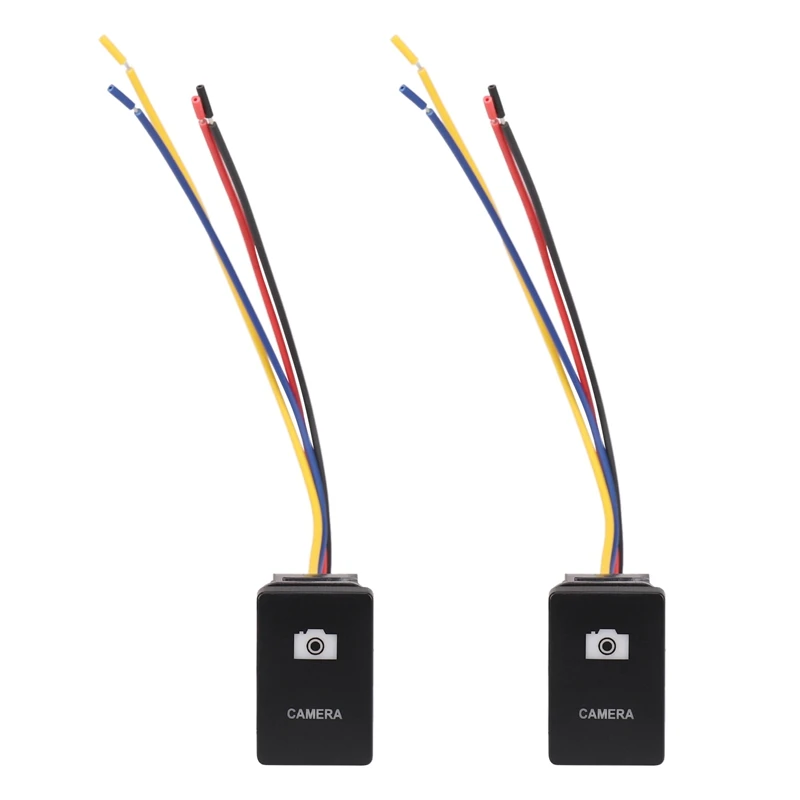 

2X 33X22mm 12V Blue LED Illuminated Switch On/Off For Toyota Landcruiser Yaris RAV4 Black
