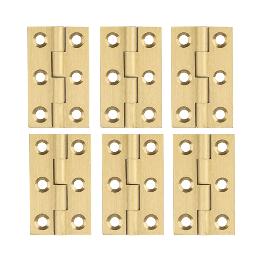 

6 PCS Bearing Brass Hinges Bisagras Para Gabinetes De Jewelry Boxes Craft Barn Door Metal Funiture