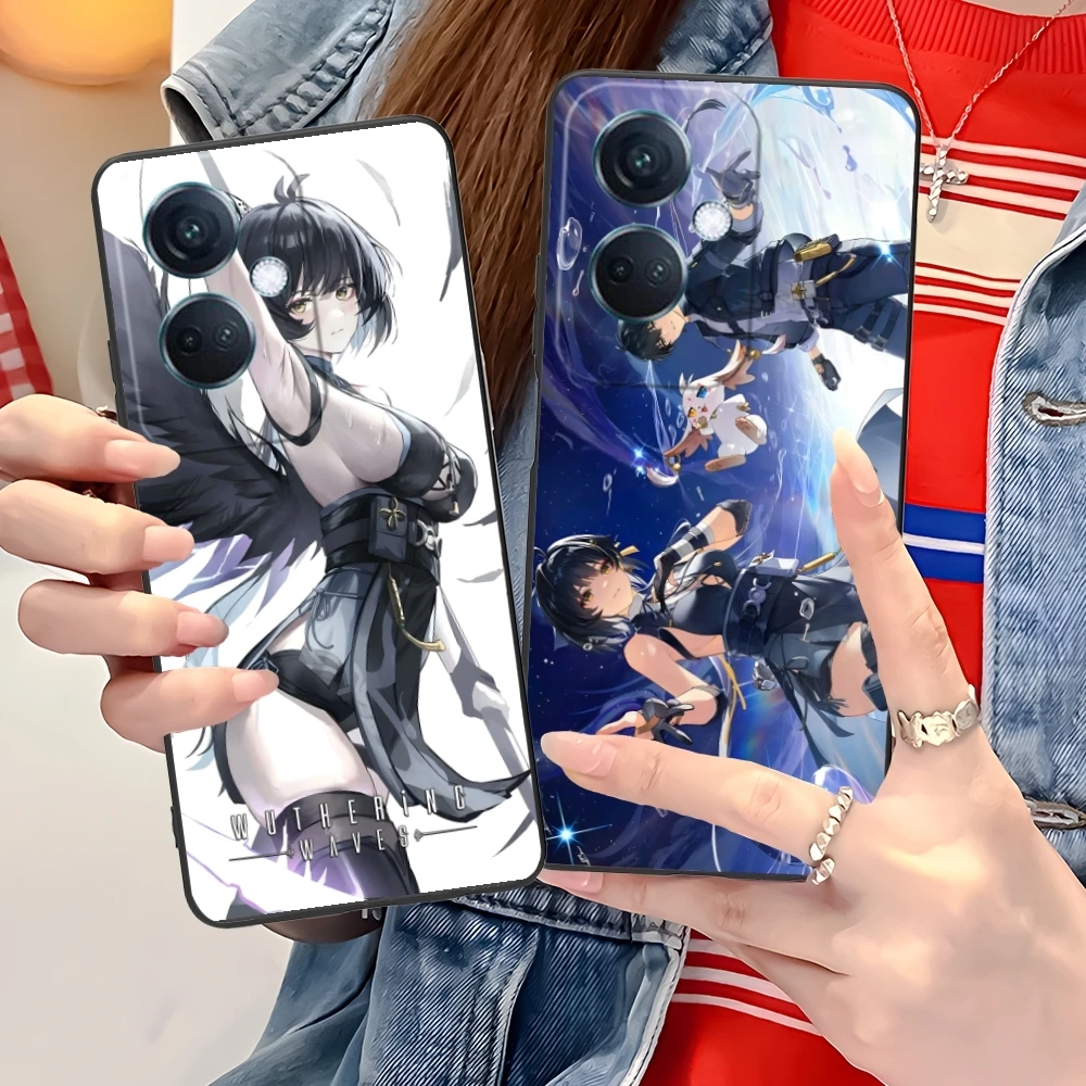 Wuthering волны Rover мобильный телефон фотоэлемент для OPPO Find X5 X3 X2 A93 Reno 8 7 Pro A74 A72 A53