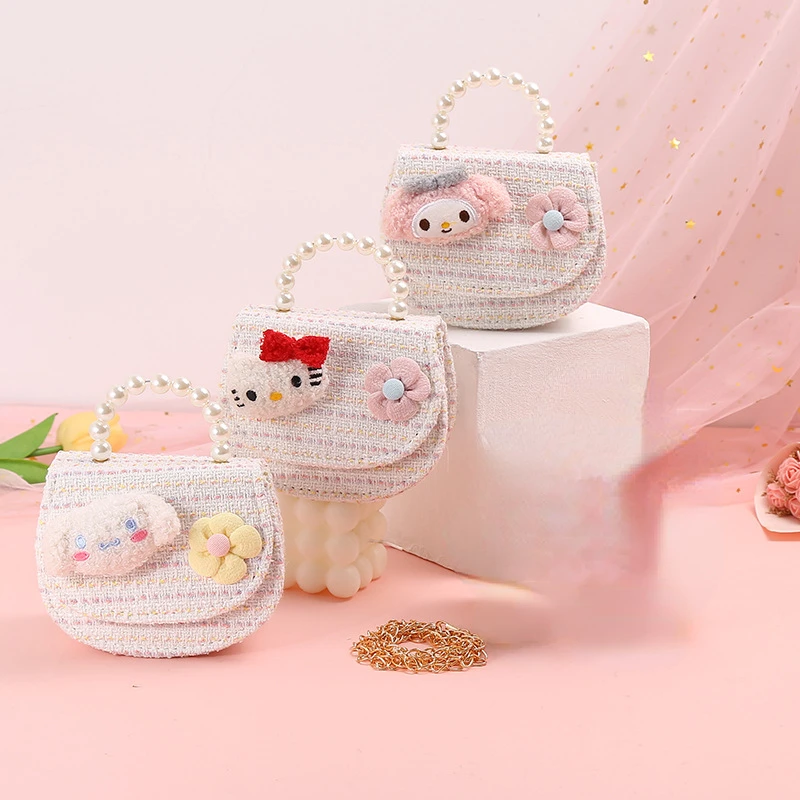 

Sanrio My melody Cinnamoroll Kittycat детская маленькая круглая сумка принцессы Kawaii на одно плечо мессенджер Кошелек для монет