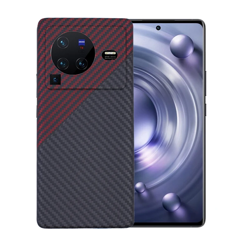 Najtaniej Etui Na VIVO X80 Pro Ultrathin Fashion Carbon Fiber Aramidowe Przeciwwybuchowe Pokrowce Ochronne Na Telefon Komórkowy Osłony Osłona Zabezpieczająca