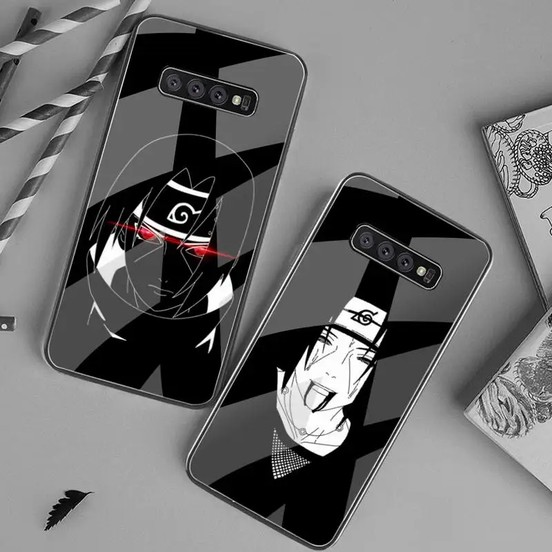 

Anime Naruto Itachi Uchiha Phone Case Tempered Glass For Samsung S20 Ultra S7 S8 S9 S10 Note 8 9 10 Pro Plus Cover