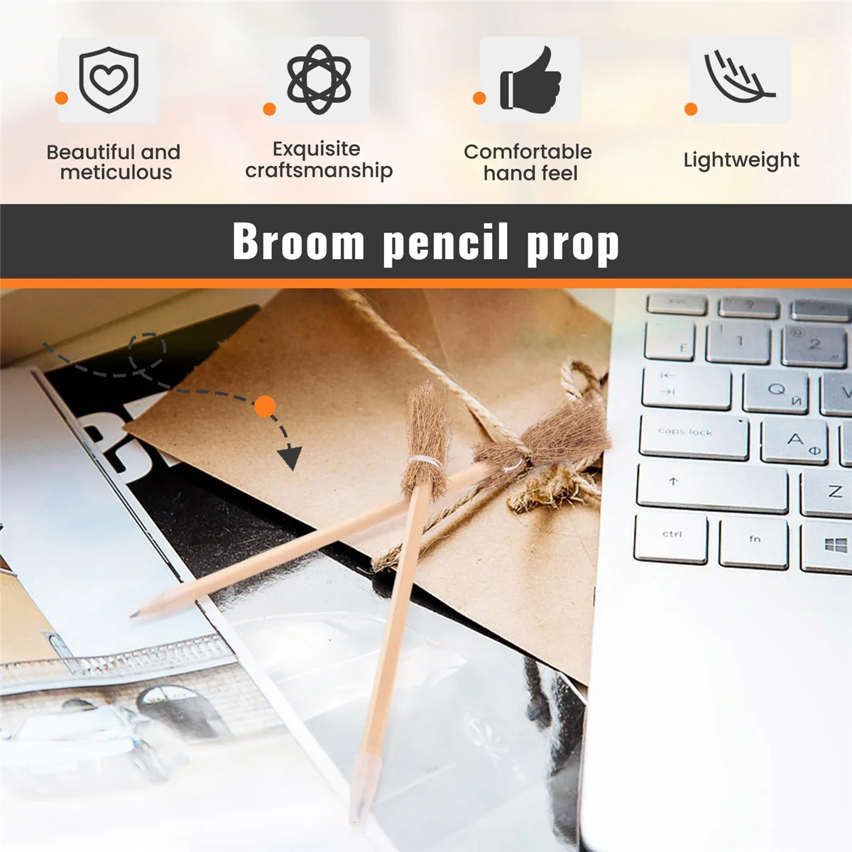 24 шт. карандаши с ведьмой и метлой для Хэллоуина Шариковые Хэллоуин