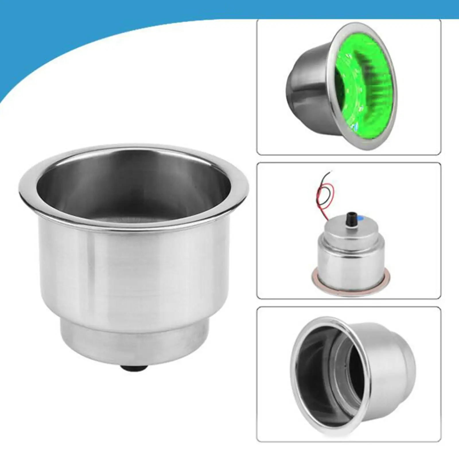 Подстаканник из нержавеющей стали для интерьера 3 Вт с 14 светодиодными лампами