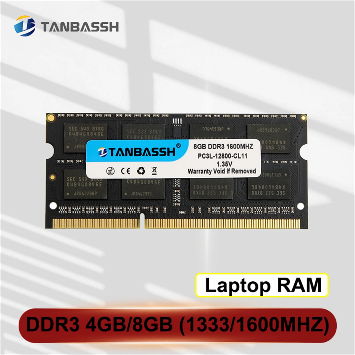 

Оперативная память TANBASSH для ноутбука, DDR3, 4 ГБ, 8 ГБ, 1333, 1600 МГц