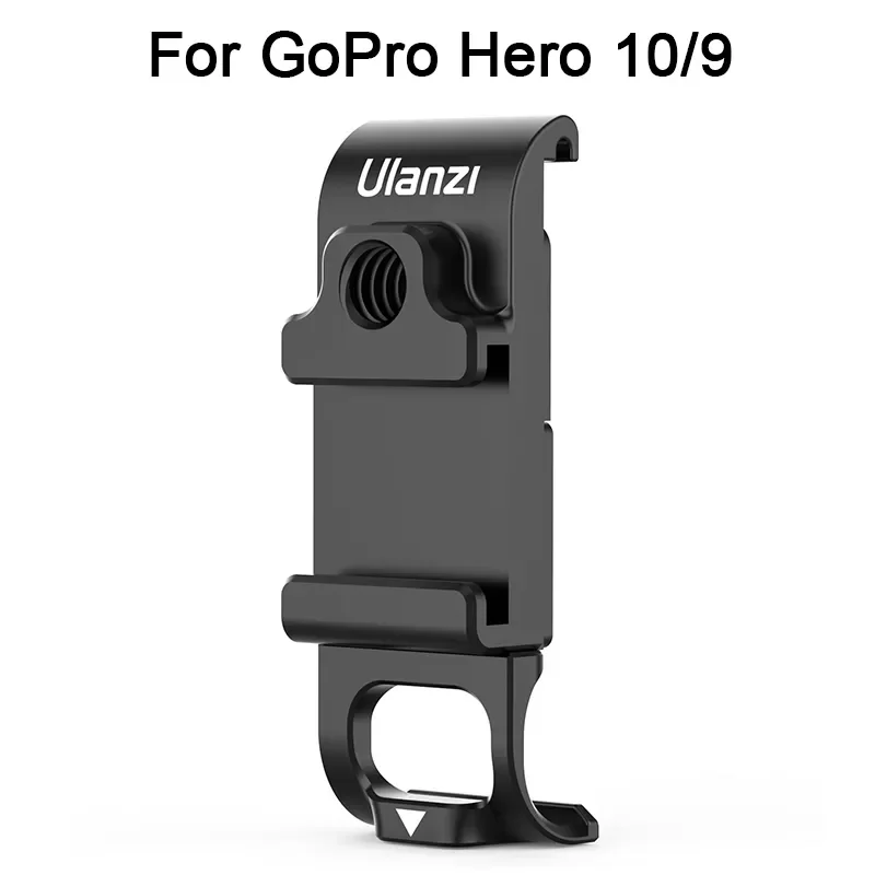 

Ulanzi G9-6 Metal Multi-Function Battery Cover For GoPro Hero 10 9 Battery Lid With 1/4'' Cold Shoe Mount Microphone Fil