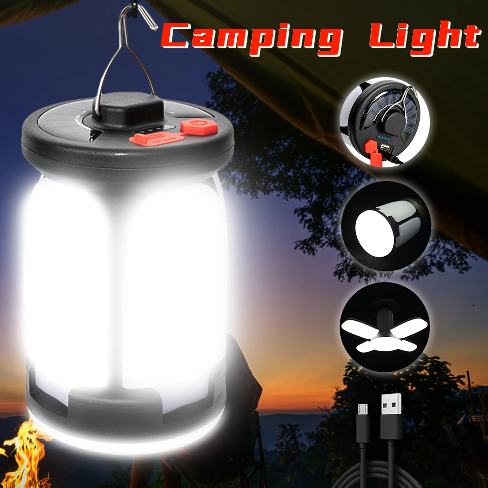 

["1-5 ШТ. Портативный Светодиодный Аварийный Свет USB Перезаряжаемый Светодиодный Свет Кемпинг Складной Фонарь Водонепроницаемый Открытый По...