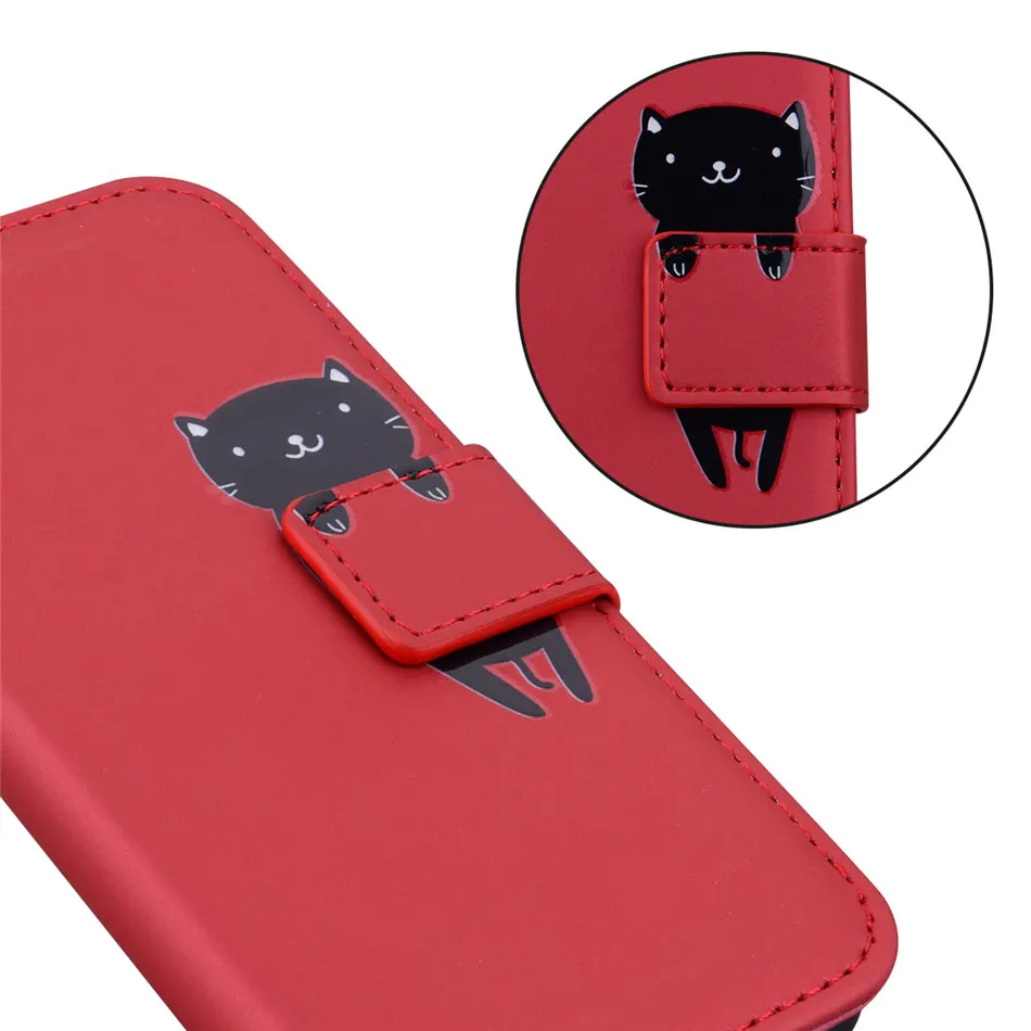 Wallet Case For Samsung Galaxy A3 A5 J3 J5 2017 A6 A7 A8 J4 J6 Plus 2018 A12 A21S A32 A52 A72 4G A82 5G Cute Animal Cover D22G