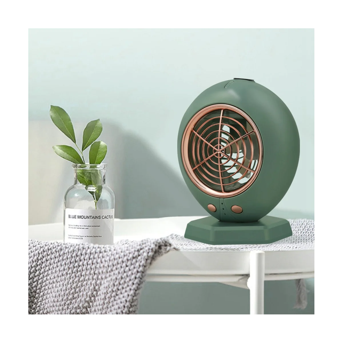 

2 In-1 Portable Mini Humidification Air Conditioning Fan 200ML Desktop Air Cooler Fan USB Air Conditioner for Room-A