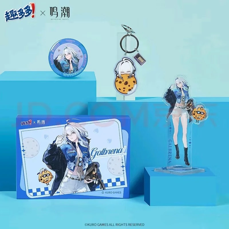 Фото Официальный ‌ Игра Wuthering Waves New Collab GALBRENR Phoebe QIUYUAN Lupa Косплей Коробка для хранения значков Акриловая подставка Подвеска №3