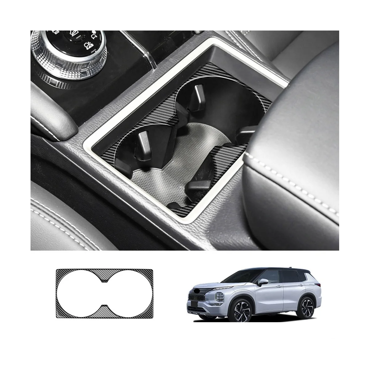 Автомобильная центральная консоль из углеродного волокна держатель стакана для