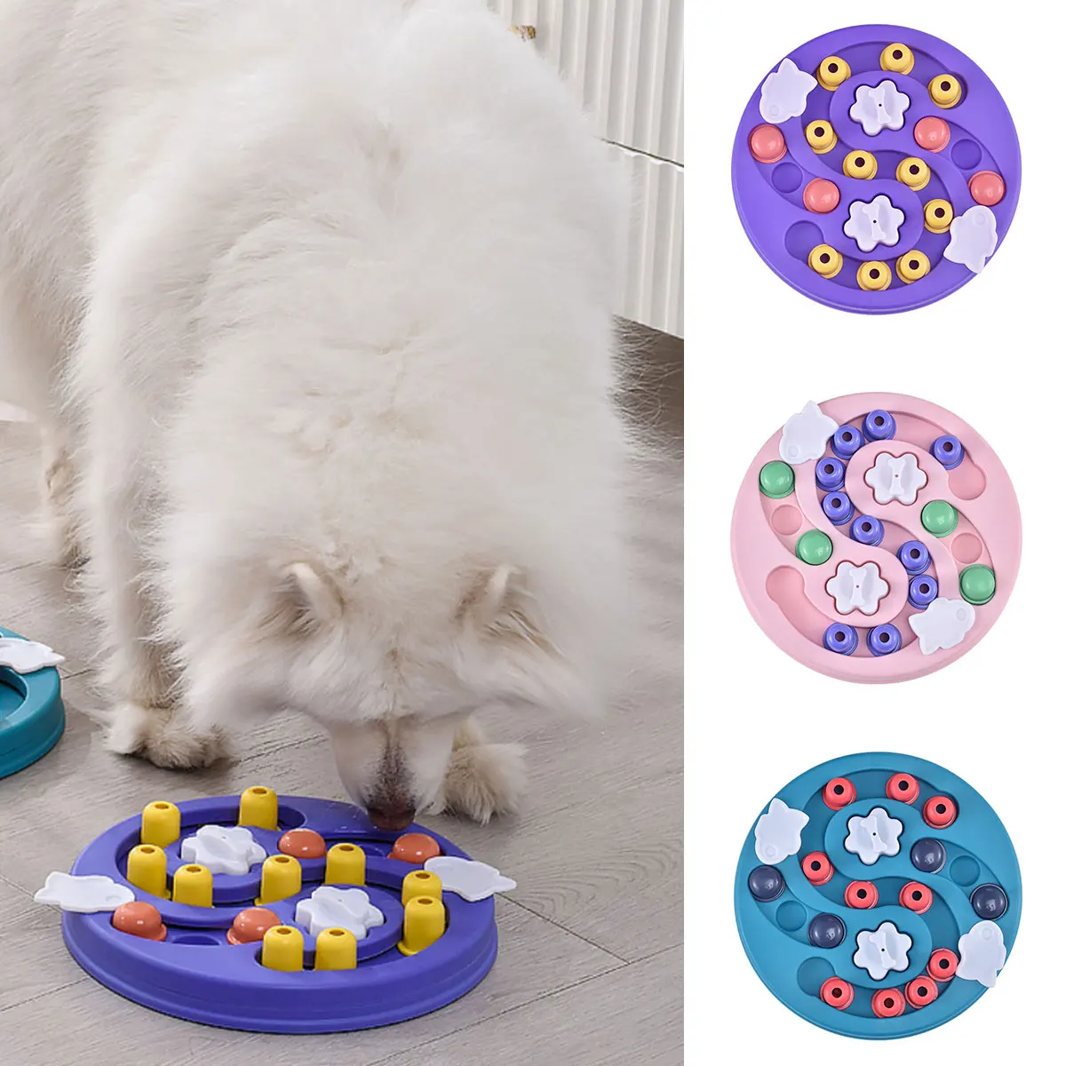 

Dog Puzzle Toys Interactive Dog Toys Dogs Food Puzzle Feeder Toys for IQ Training & Mental Enrichment Dog Feeder Puzzle Toys