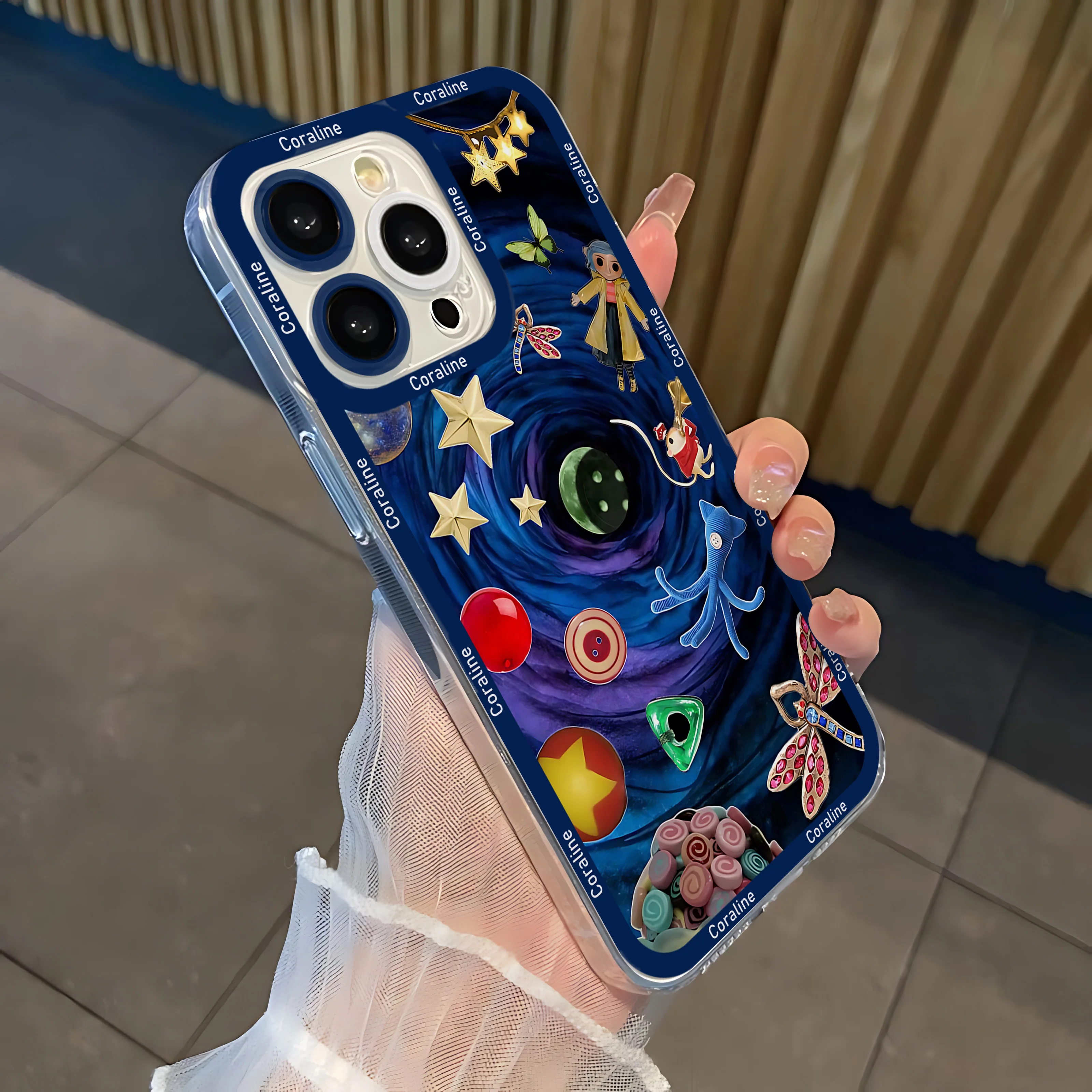 Чехол C-Coraline's Mother для телефона Samsung S24 S23 S22 S21 S20 S10 FE Note20 Note10 Plus Ultra Lite 5G прозрачный