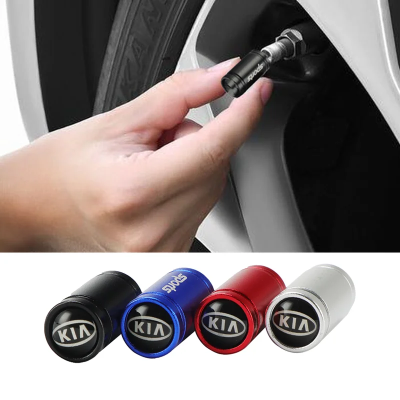 

4PCS Car Sport Wheel Tire Valve Caps Cover For KIA Cerato Sportage R K2 K3 K5 RIO 3 4 Sorento Auto Accessories