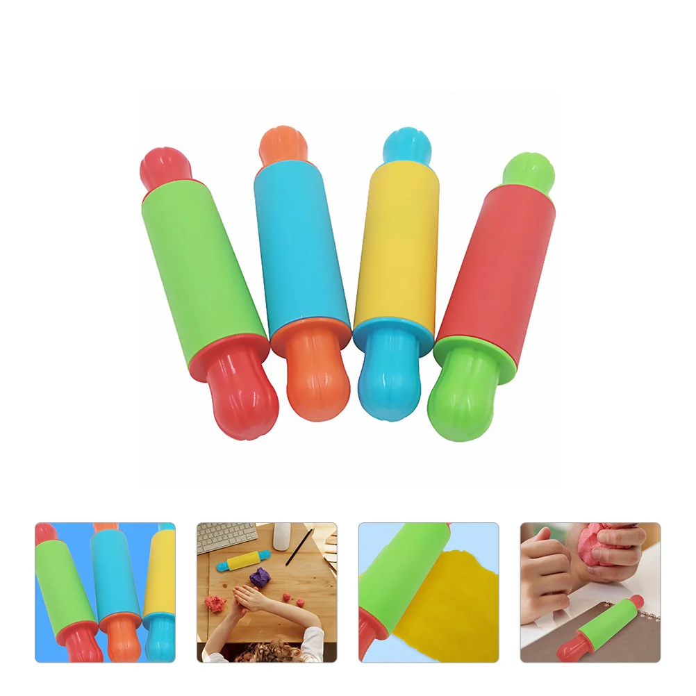 

Rolling Clay Pin Roller Tools Dough Kids Mini Carving Baking Pottery Kit Modeling Pastry Tool Soft Kid Wood Pizza Children