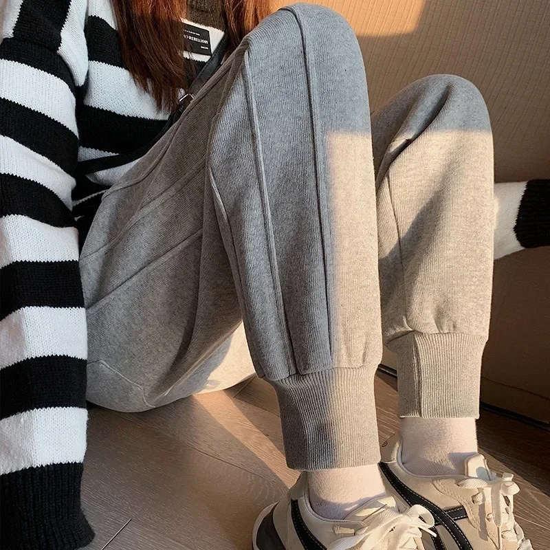 Женские модные брюки-джоггеры в стиле пэчворк однотонные брюки-султанки с