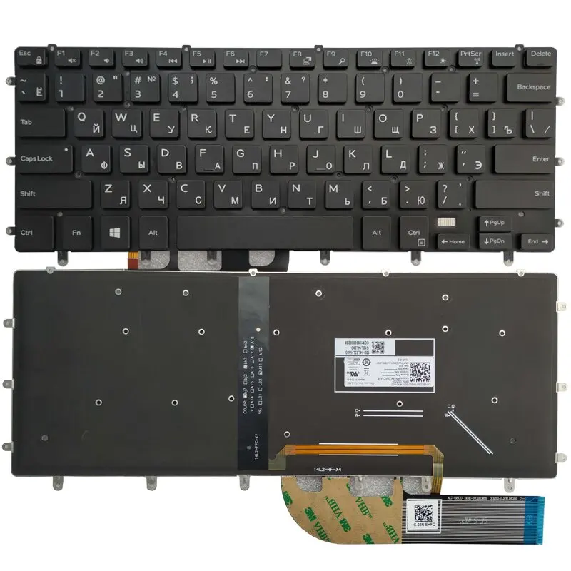 

Новая русская клавиатура с подсветкой для Dell XPS 15 9550 9560 9570 P56F Precision 5510 m5510 m5520 m5530 RU, Черная