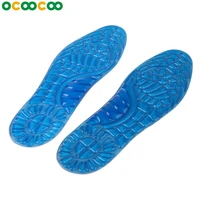 1 pair unisex silicon gel insoles cushion running sport insoles shock absorption pads foot care plantar fasciitis heel support