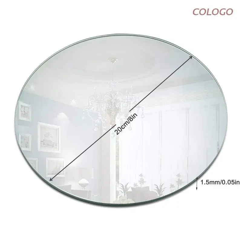 8-дюймовая искусственная подставка круглая свеча зеркальная пластина