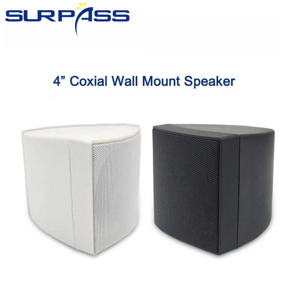 

4inch 20W Coaxial Wall Mount Speaker Mini Fashion Wall Loudspeaker Column Music Audio Public Address System Gym Conference Room