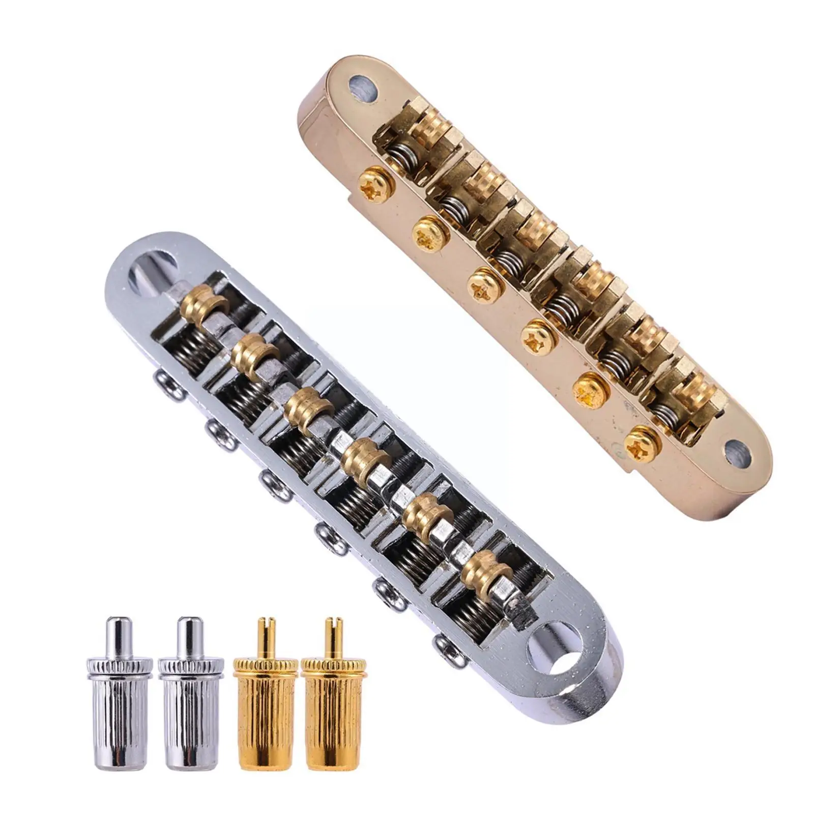 

2 Colors Electric Guitar T-o-matic Saddle Bridge With Thumb Wheels