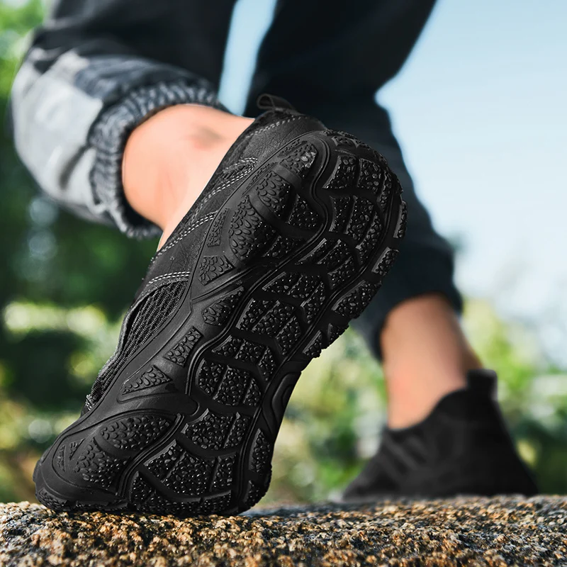 JIEMIAO New Quality Hiking Shoes 2022 Breathable Outdoor Sport Men Shoes Anti-Slip Mens Climbing Trekking Hunting Sneakers