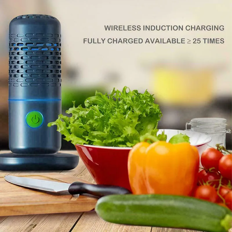 

1pc Portable Fruit Vegetable Washing Machine Capsule Automatic Wireless Rechargeable Vegetable Purifier Machine