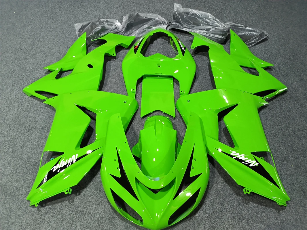 

Новый комплект обтекателей для мотоцикла из АБС-пластика, подходит для kawasaki Ninja ZX10R 2006 2007 06 07 10R, цвет зеленый под заказ