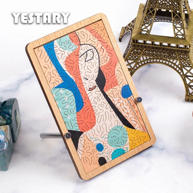 

Деревянный пазл YESTARY, абстрактная картина, неровности, пазлы, детская игрушка, IQ головоломка, головоломки, развивающие игрушки для взрослых