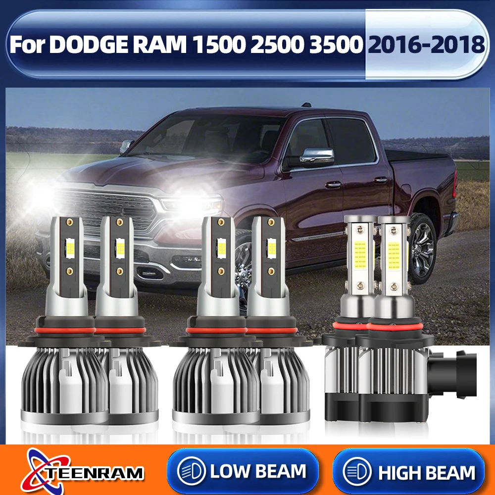 

Led Headlight Bulbs Car Lights 9005 LED 6000K White 360W 12V 60000LM Auto Headlamps For DODGE RAM 1500 2500 3500 2016 2017 2018