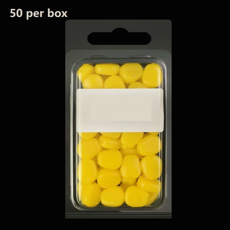 

50pcs Simulation Lure Corn Kernels Fake Bait PVC Light And Durable Corn Flavor Soft Bait Carp Coarse Fish Bait Fake Bait