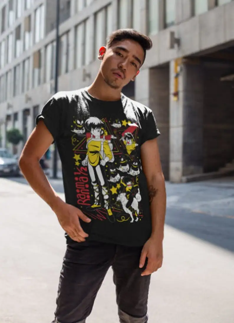 Футболка унисекс с аниме Ранма Саотоме рубашка Genma Panda Manga