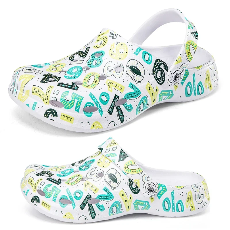 Женские шлепанцы 2024 летняя обувь шеф-повара для мужчин уличные сандалии на